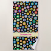 Farbige Blume Strandtuch (Vorderseite)