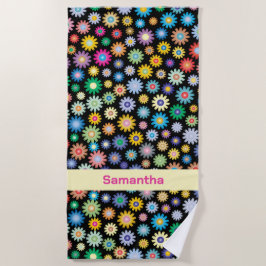 Farbige Blume Strandtuch