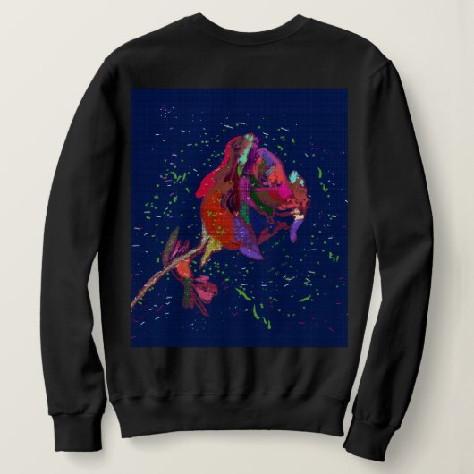 Farbige Blume Sweatshirt (Design Rückseite)