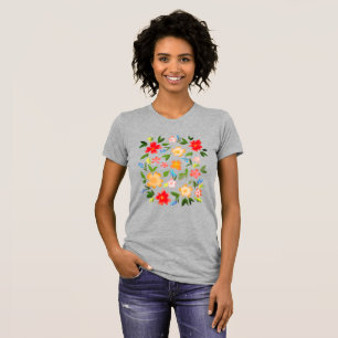 Farbige Blume T-Shirt