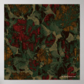 Farbige Blume-Tarnung Poster (Vorne)