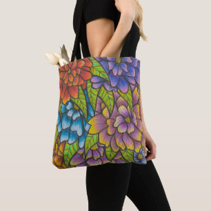 Farbige Blume Tasche drucken oder Body-Cross-Bag
