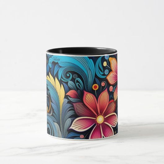 Farbige Blume Tasse (Zentrum)