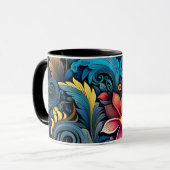 Farbige Blume Tasse (Vorderseite Links)