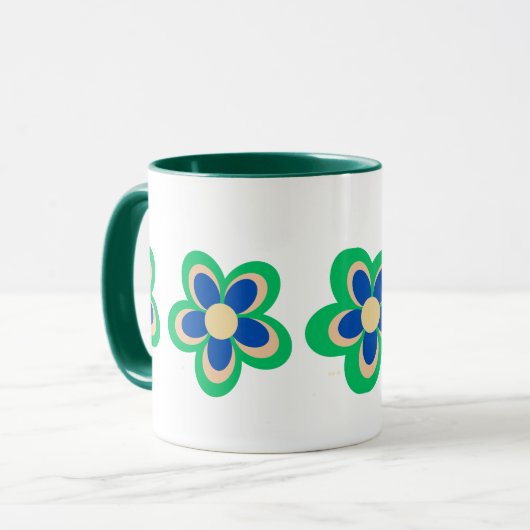 Farbige Blume Tasse (Vorderseite Links)