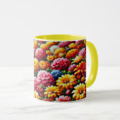 Farbige Blume Tasse (VorderseiteRechts)