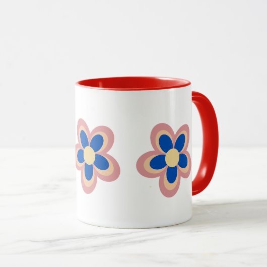 Farbige Blume Tasse (VorderseiteRechts)