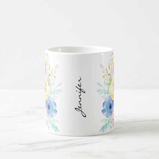 Farbige Blume Tasse (Mittel)