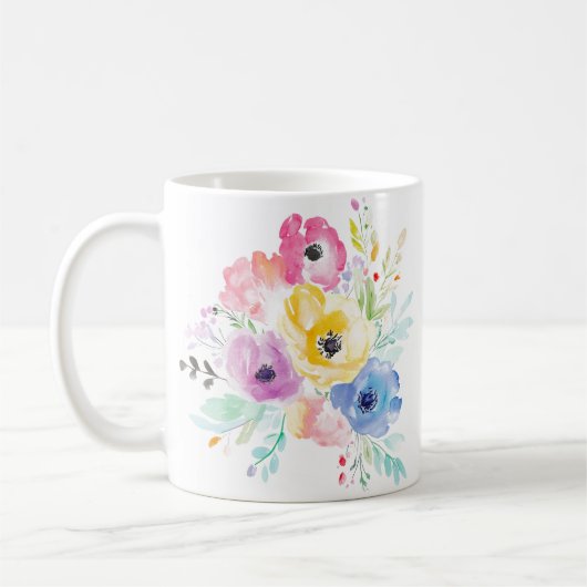 Farbige Blume Tasse (Links)