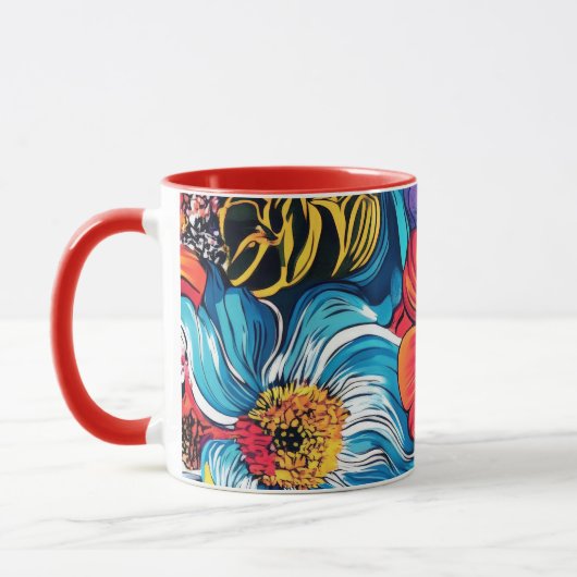 Farbige Blume Tasse (Links)