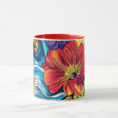 Farbige Blume Tasse (Zentrum)