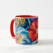 Farbige Blume Tasse (Vorderseite Links)