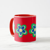 Farbige Blume Tasse (Vorderseite Links)