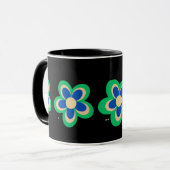 Farbige Blume Tasse (Vorderseite Links)