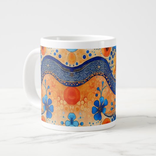 Farbige Blume Tasse (Vorderseite Links)