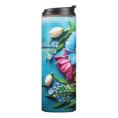 Farbige Blume Thermosbecher (Nach links gedreht)