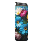 Farbige Blume Thermosbecher (Nach rechts gedreht)
