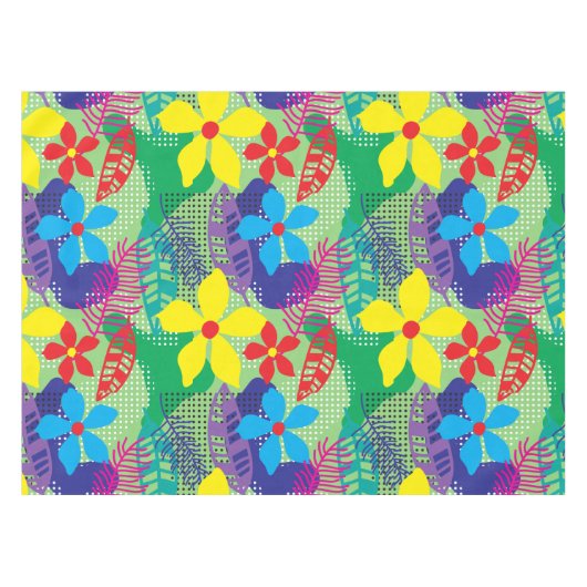 Farbige Blume Tischdecke (Vorderseite (Horizontal))