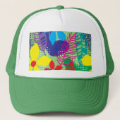 Farbige Blume Truckerkappe (Vorderseite)