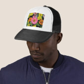 Farbige Blume Truckerkappe (Beispiel)