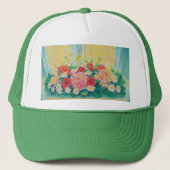 Farbige Blume Truckerkappe (Vorderseite)