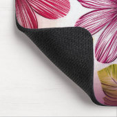 Farbige Blume und Blätter Mousepad (Ecke)