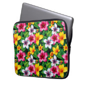 Farbige Blume und Blätter Muster-57577 Laptopschutzhülle (Vorderseite Links)