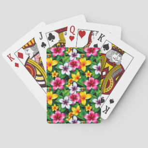 Farbige Blume und Blätter Muster-57577 Spielkarten