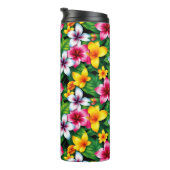Farbige Blume und Blätter Muster-57577 Thermosbecher (Nach rechts gedreht)