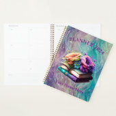 Farbige Blume und Bücher Planer (Anzeige)