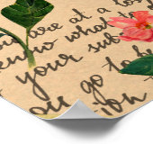 Farbige Blume und Papageienmuster Poster (Ecke)