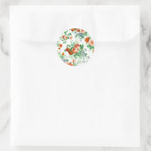 Farbige Blume und Rosa und Rote Rosen Runder Aufkleber (Tasche)