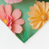 Farbige Blume und Schmetterlinge Fleecedecke (Ecke)