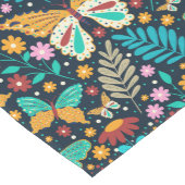 Farbige Blume und Schmetterlingsmuster Mittelgroßer Tischläufer (Ecke)