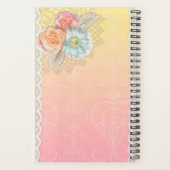 Farbige Blume und weiße Spitzen Planer (Rückseite)