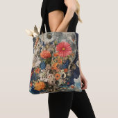 Farbige Blume unter Vollmond Tasche (Von Nahem)
