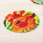 Farbige Blume Untersetzer (angewinkelt)