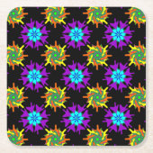 Farbige Blume Untersetzer Set (Vorderseite)