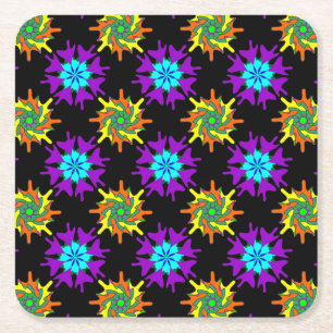 Farbige Blume Untersetzer Set