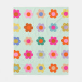 Farbige Blume Vintag Fleecedecke (Vorderseite)