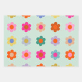 Farbige Blume Vintag Geschenkpapier Set (Vorderseite 3)