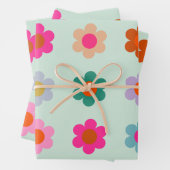 Farbige Blume Vintag Geschenkpapier Set (Beispiel)