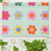 Farbige Blume Vintag Geschirrtuch (Gefaltet)