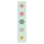 Farbige Blume Vintag Kurzer Tischläufer (Vorderseite)