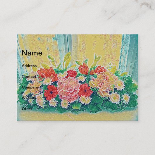 Farbige Blume Visitenkarte (Vorderseite)