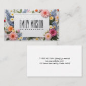 Farbige Blume Visitenkarte (Vorne/Hinten)
