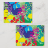 Farbige Blume Visitenkarte (Vorne/Hinten)