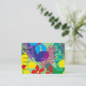 Farbige Blume Visitenkarte (Stehend Vorderseite)