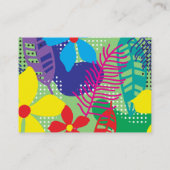 Farbige Blume Visitenkarte (Rückseite)