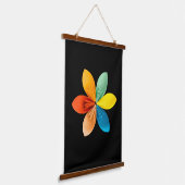 Farbige Blume Wandteppich Mit Holzrahmen (Gewinkelt)